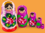 Матрёшка Загадка на фиолетовом (5 мест)