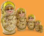Матрёшка Русь цветочная (большая, 5 мест)