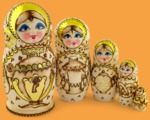 Матрёшка Русь самоварная (большая, 5 мест)