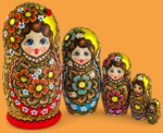 Матрёшка Прелестница (красная, большая, 5 мест)