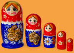 Матрёшка Жар-птица узорная (5 мест)