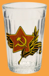 Стакан Гранёный Звезда СССР с лентой