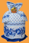 Солоха на чайник для самовара Гжель (большая)