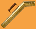 Труба для самовара 55 мм деревянная ручка из дуба (матовая латунь)